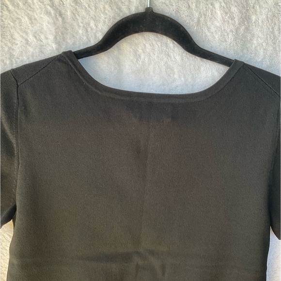 Chico’s Apparel Hardwear Short Sleeve Blouse Black; NWT; M/8 - Picture 7 of 12
